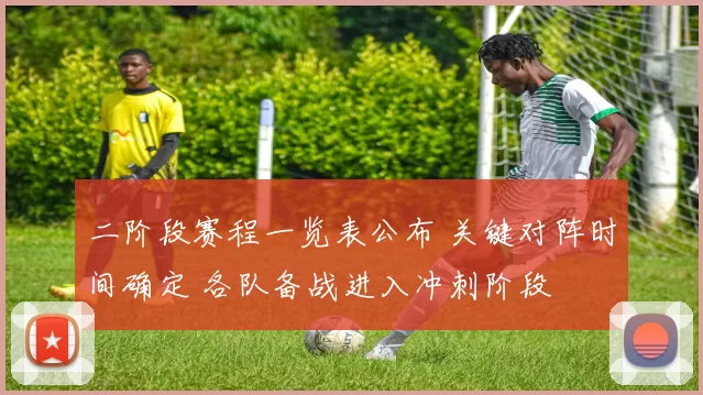 二阶段赛程一览表公布 关键对阵时间确定 各队备战进入冲刺阶段